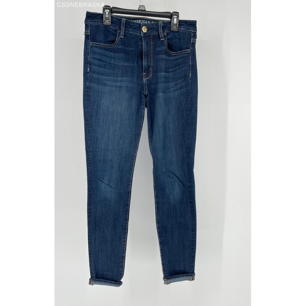 American Eagle Blue Women's Hi-Rise Jeggings 360 Super Stretch - Size 6